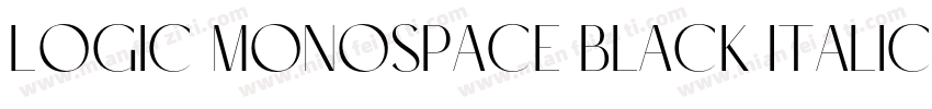 Logic Monospace Black Italic字体转换